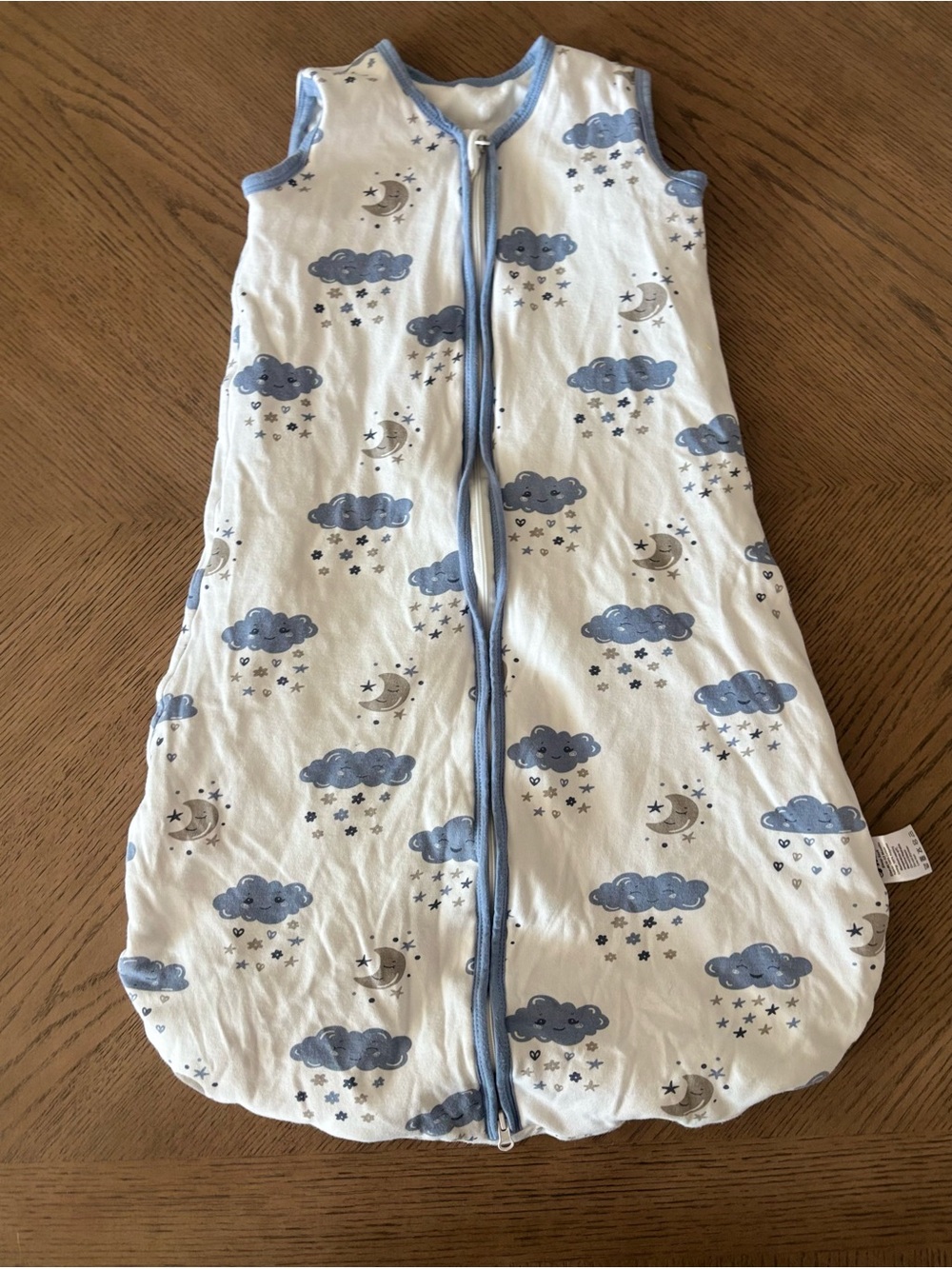 Blue Cloud Sleep Sack for Kids - Soft Sleeveless Pajama